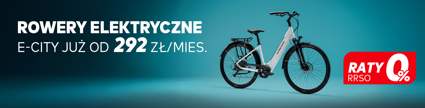 Rowery elektryczne e-city KROSS już od 292 zł/mies.