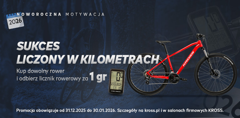 Wybierz dowolny rower, a licznik rowerowy dorzucimy w prezencie za 1 grosz w Salonach Firmowych KROSS i na KROSS.PL