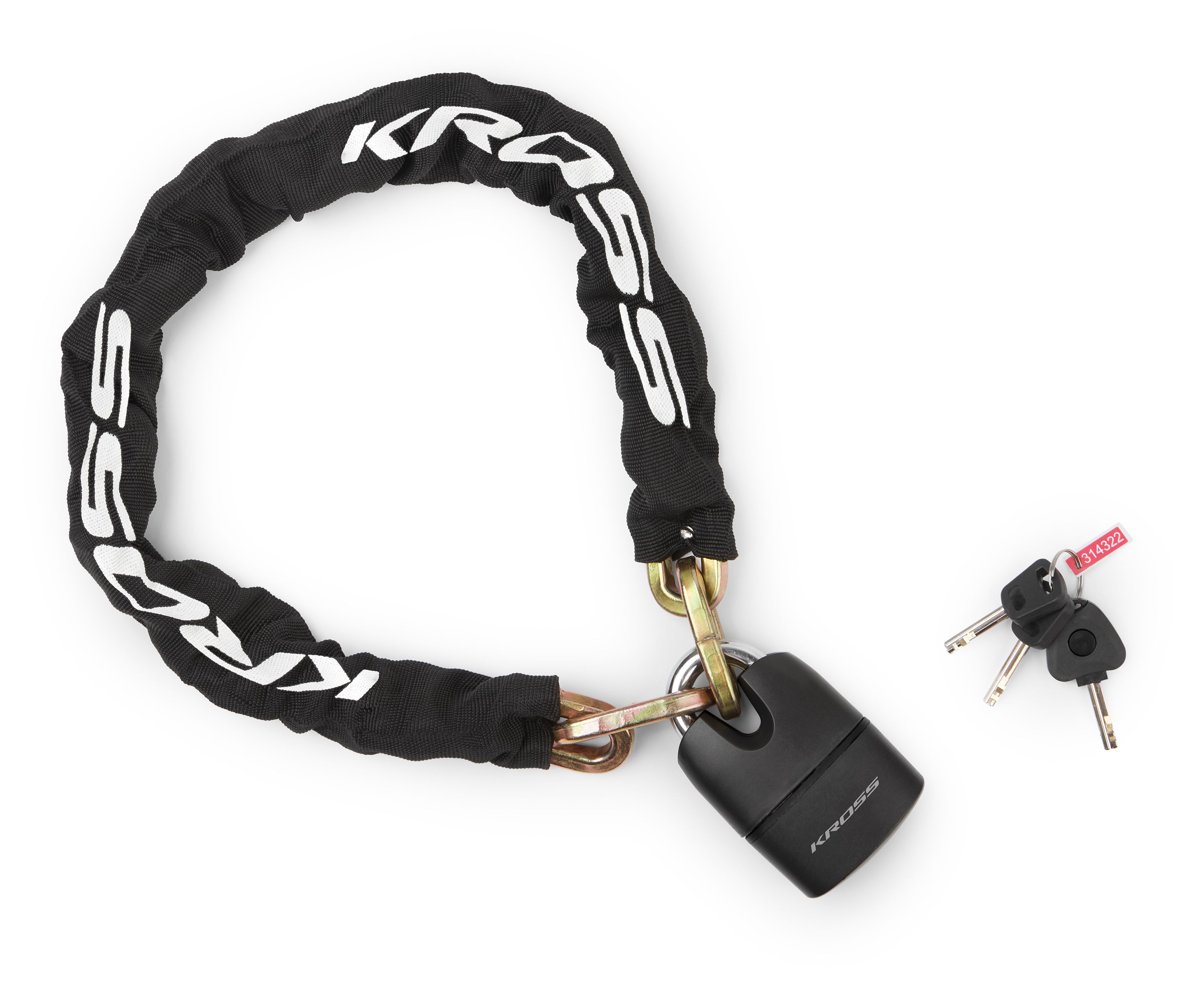 Zapięcie rowerowe łańcuch z kłódką na klucz KZL 650 10x1200 mm