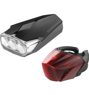 Zestaw lampek rowerowych LUMI SET II 22/3 lm