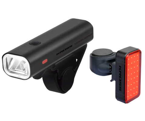 Zestaw lampek rowerowych LUNAR SET 400/50 lm