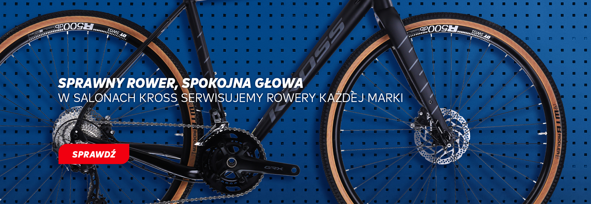 W salonach KROSS serwisujemy rowery każdej marki